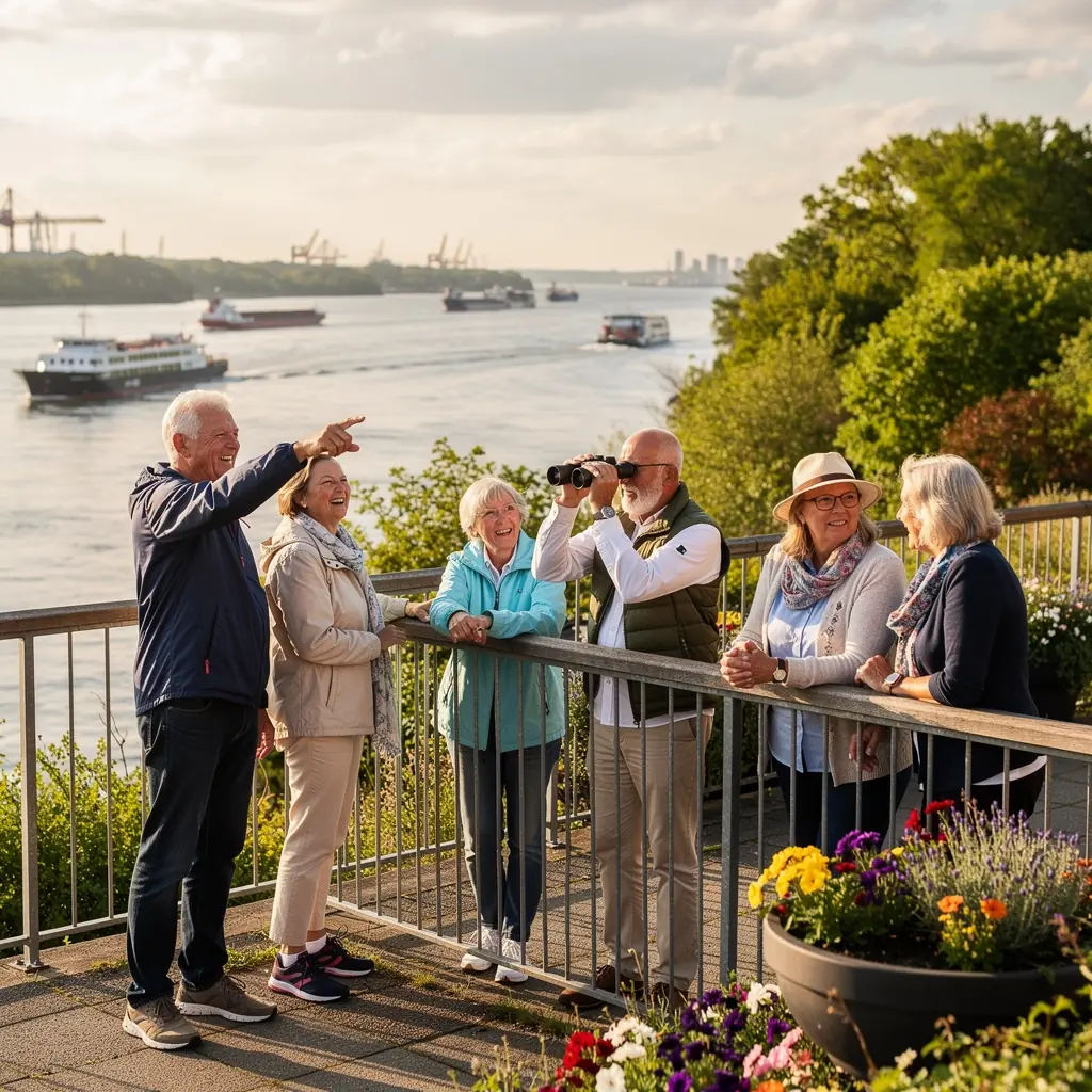 Gemütlicher Rastplatz mit Bänken und Tisch inmitten von Dünen.